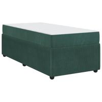 Bedframe met matras Donkergroen 90 x 190 cm Stof - thumbnail