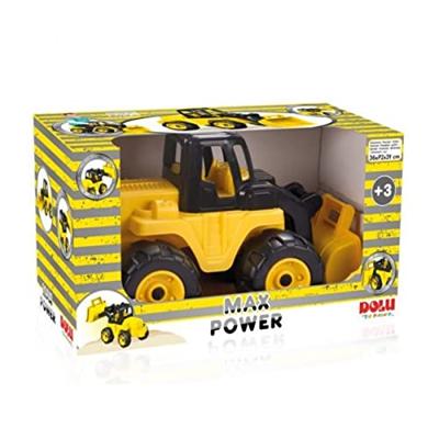 Dolu max power bulldozer loopauto 36x72x31 cm geel/zwart