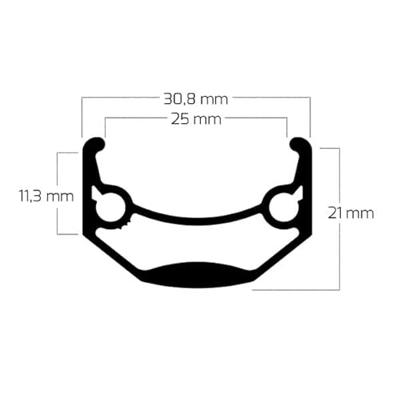 Bobike Ryde velg andra 40 20"/406 36g 14g cnc alu zwart