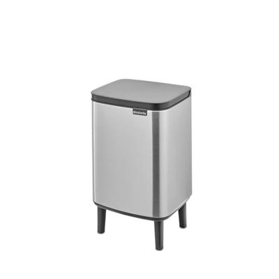 Brabantia Bo hi afvalemmer 7 liter met kunststof binnenemmer matt steel fingerprint proof - thumbnail