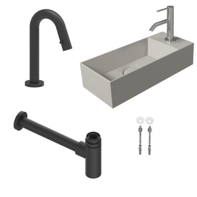 Salenzi Fonteinset Spy 45x20 cm Mat Grijs - spy4520setmgrijs