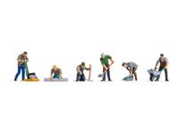 NOCH 36112 N Wegwerkers figuren Geverfd, Staand - thumbnail