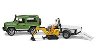 bruder Land Rover Defender met CB 8010 CTS-micrograafmachine modelvoertuig - thumbnail