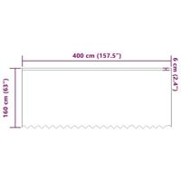 VidaXL Kantgordijn met gordijnen bloemen wit 160 x 400 cm polyester - thumbnail