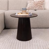 Sohome Ronde Salontafel 'Olav' Mangohout, 50cm, kleur Walnoot - thumbnail