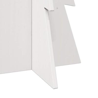 Kerstdecoratie kerstboom 112 cm massief grenenhout wit