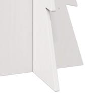 VidaXL Kerstdecoratie kerstboom 112 cm massief grenenhout wit - thumbnail