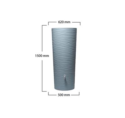 Garantia regenton met bloembak 350 liter ocean - thumbnail