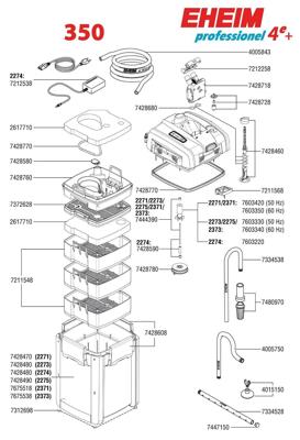 Eheim filter professional 4E 350 inclusief filtermassa Eheim Gebr. de Boon - Gebr de boon