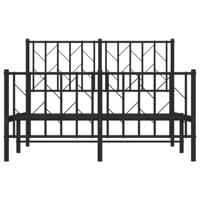 Bedframe met hoofd- en voeteneinde metaal zwart 120x190 cm - thumbnail