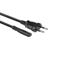 ACT AC3300 Stroomkabel Netsnoer Euro Male / C7 Female Zwart - 1,5 meter - thumbnail