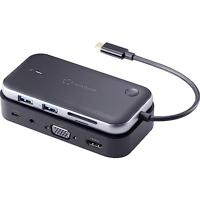 Renkforce RF-HUB-810 USB-C dockingstation Geschikt voor merk (dockingstation): Universeel Draadloze beeldoverdracht, Geïntegreerde kaartlezer - thumbnail