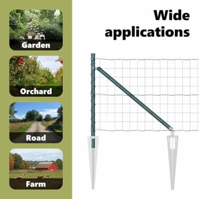 VidaXL Hek met paal groen 0,8 x 10 m staal