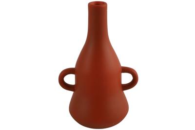 Kandelaar fles m/2xoor Piper red-L12B15,5H23CM