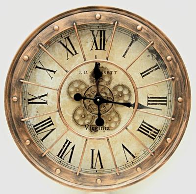 Grote Wandklok Lotte - koper - Bewegende tandwielen - Ø 60 cm Grote Wandklok Lotte - koper - Bewegende tandwielen - Ø 60 cm