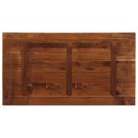 Tafelblad rechthoekig 100x60x1,5 cm massief gerecycled hout - thumbnail