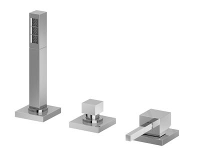 Hotbath Bloke badrandcombinatie mengkraan zonder uitloop chroom