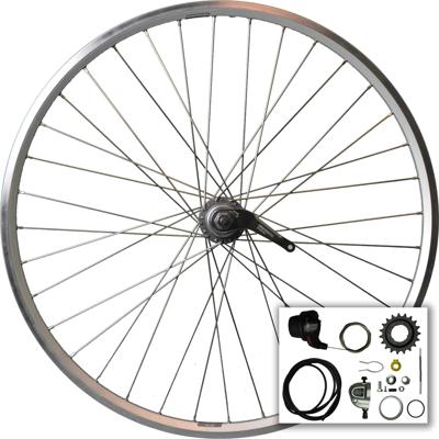 Achterwiel 28" Nexus 3V RN ZAC 2000 RVS spaken zilver