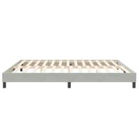 Boxspring zonder matras fluweel lichtgrijs 200x210 cm - thumbnail
