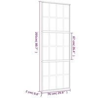 VidaXL Schuifdeur 76x205 cm helder esg-glas en aluminium goudkleurig - thumbnail