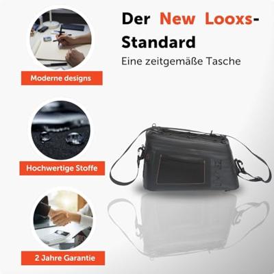 New looxs varo trunkbag - waterdichte schoudertas, zwart - thumbnail
