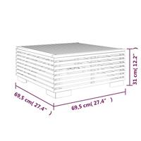 Tuintafel 69,5x69,5x31 cm massief teakhout - thumbnail