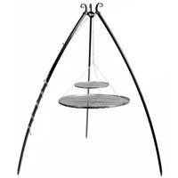 CookKing: Driepoot 200 cm met dubbel stalen grillrooster 80+40 cm - thumbnail
