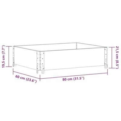 VidaXL Plantenbak 80x60 cm massief grenenhout bruin