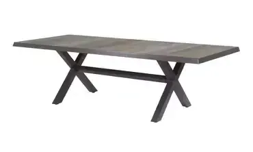 Tafel Castilla 2.0 Negro Buiten Tuin met kruispoot 243x103cm van Lesli Living