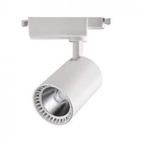 LED Railverlichting - Track Spot - Lion - 24W - 1 Fase - Rond - Warm Wit 2700K - Mat Wit - Aluminium - thumbnail