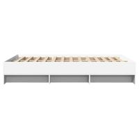 Bedframe bewerkt hout wit 120x190 cm - thumbnail