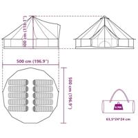 Tipitent voor gezin 10-persoons waterdicht blauw - thumbnail