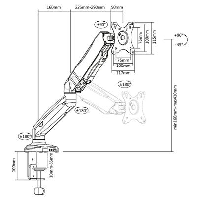 ACT AC8311 monitor bureausteun