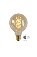 Lucide G95 TWILIGHT SENSOR - Filament lamp - Ø 9,5 cm - LED - E27 - 1x4W 2200K - Dag/nacht sensor - Amber - thumbnail