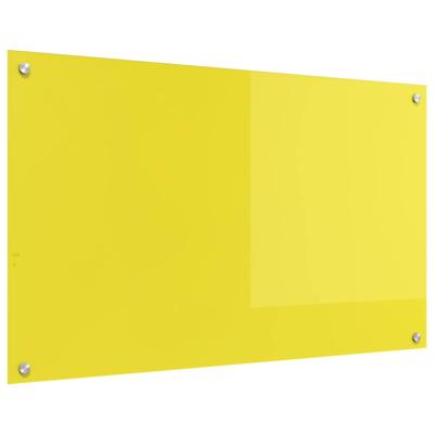 VidaXL Keuken spatscherm geel 100 x 60 cm gehard glas