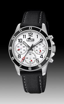 Horlogeband Lotus 18581-1 Leder Zwart 18mm