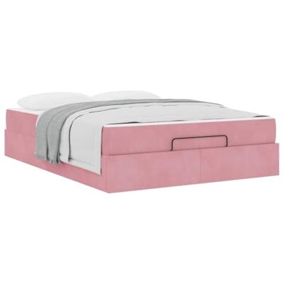 Bedframe Roze 140 x 200 cm Fluweel