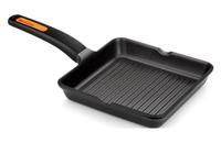 Geribbelde Grillpan BRA EFFICIENT PLUS Zwart Aluminium - thumbnail