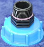 Waterverdeler 2-weg met afsluiters - 3/4 - 1 binnendraad - standaard - thumbnail