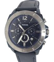 Horlogeband Fossil BQ2194 Leder Blauw 24mm - thumbnail