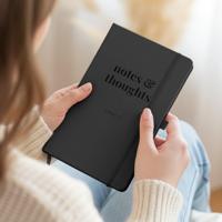 Notitieboekje graveren - Zwart - thumbnail