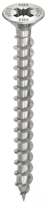 HECO TOPIX-plus schroeven - platkop RVS A2 - 4x45 mm - PZ2 - voldraad - 200 st