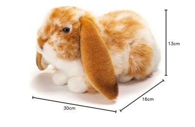 Pluchen konijn liggend 30 cm gevlekt TEDDY HERMANN meerkleurig