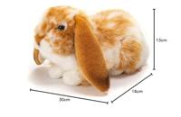 Pluchen konijn liggend 30 cm gevlekt TEDDY HERMANN meerkleurig - thumbnail