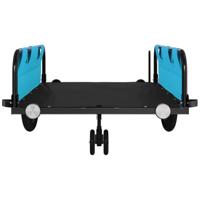 VidaXL Fietstrailer oxford stof en ijzer blauw en zwart - thumbnail