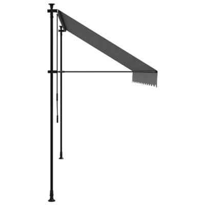 Luifel uittrekbaar 300x150 cm stof en staal antracietkleurig - thumbnail