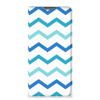 Motorola Moto G52 | Moto G82 | Hoesje met Magneet | Zigzag Blauw