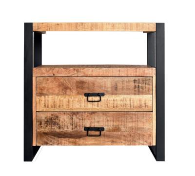 Onderkast BWS Mango Wood 80x45x81cm Met Mat Zwart Metaal Onderkast BWS Mango Wood 80x45x81cm Met Mat Zwart Metaal