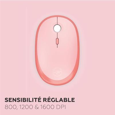 Toetsenbord en muis Mobility Lab Pure Color Rose Azerty Frans