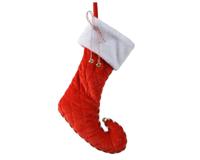 Kerstsok polyester 47 cm rood - thumbnail